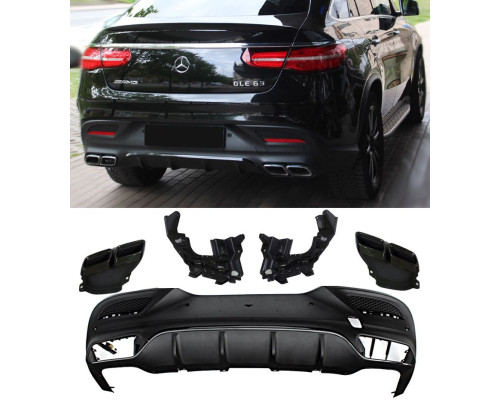 Zadní difuzor Mercedes Benz GLE Coupe (C292) - černé koncovky