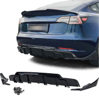Zadní difuzor Tesla 3 (2017-2023) - černý lesklý