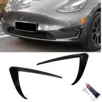Rámečky kolem mlhovek Tesla 3 (2017-2023) - černé lesklé