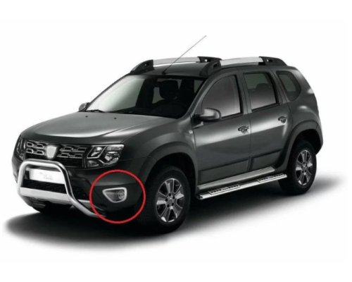 Rámečky mlhovek Dacia Duster 1 - stříbrné matné