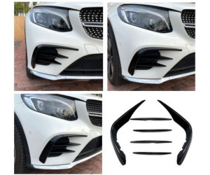 Spoilery do předního nárazníku Mercedes Benz GLC (C253/X253) – černé lesklé (6 ks)