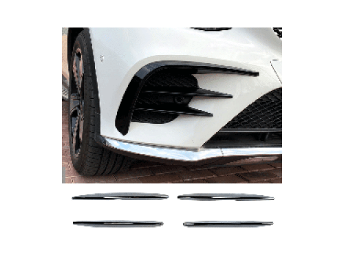 Spoilery do předního nárazníku Mercedes Benz GLC (C253/X253) – černé lesklé (4 ks)