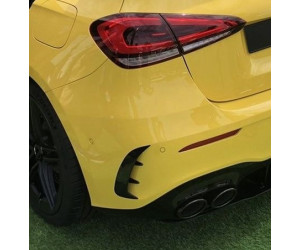 Spoilery do zadního nárazníku Mercedes Benz A W177 (aero flaps žebra) - vzhled carbon
