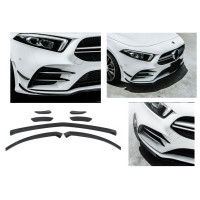 Přední spoilery Mercedes Benz A W177/V177 AMG line černý lesklý (sada 7 ks)