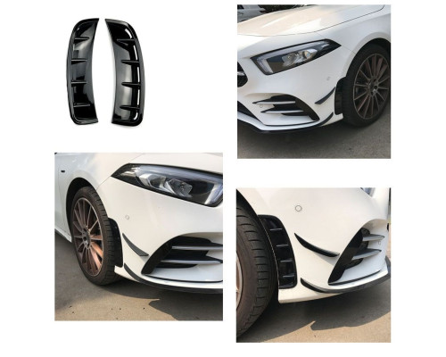 Rámečky sání vzduchu do nárazníku Mercedes A W177 vzhled carbon