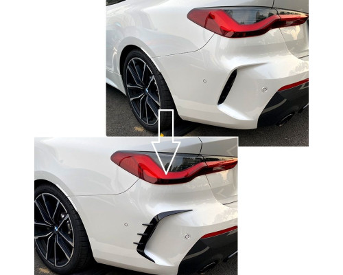 Sportovní spoilery se žebry do zadního nárazníku BMW 4 G22/G23