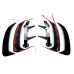 Spoilery do zadního nárazníku Mercedes Benz A W177 (aero flaps žebra) - černá