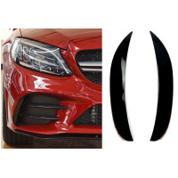 Spoilery do předního nárazníku Mercedes Benz C W205/S205 (2018-2021) - pod světla černé